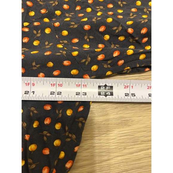 Alembika Button Top Fruit Print Asymmetric Hem Size 4 US 12 14‎ Lagenlook - Picture 5 of 13